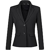 YYNUDA Women's Casual Long Sleeve Two Button Suit Jacket Work Office Blazer Jacket