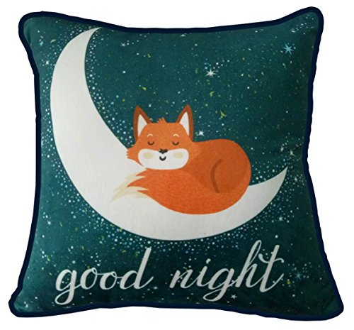 Sequins Throw Pillow Case Cushion Cover Fox Moon Kids Birthday