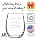 Funny Wine Glass for Adults with “I Do Yoga — Just Kidding… I Drink Wine in Yoga Pants” Saying - Classic, Stemless Wine Glass for Women