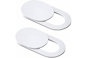 NXVX Webcam Cover Slide, [2 Pack] Ultra-Thin White Laptop Camera Cover Compatible with MacBook, Laptop, PC, iMac, iPad, iPhone, and More – Privacy Protector with 0.022in Thin Design (White)