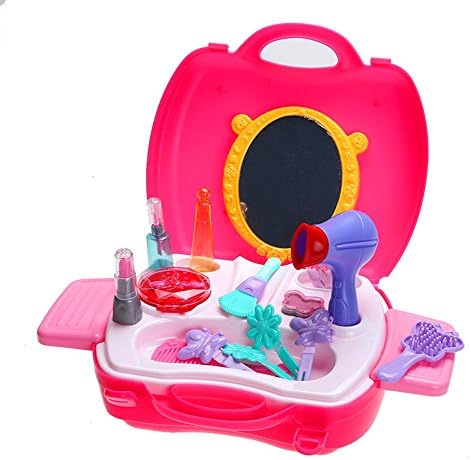 Girl Play House Makeup Tool Cosmetic Kit Playset Pretend Role Play Classic Simulation Toy For Kids