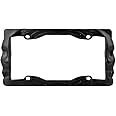 Custom Accessories 92877 Matte Black Flaming Skull License Plate Frame