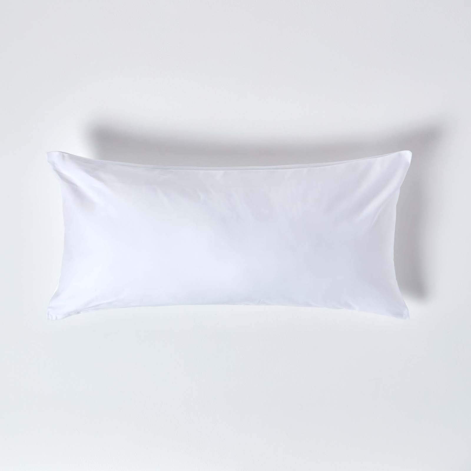 HOMESCAPES 1000 Thread Count Egyptian Cotton White 40 x 80 cm Pillowcase Euro Size Luxury Pillow Case โ image 1