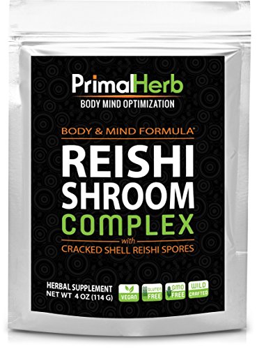 Reishi Shroom Complex w/ Cracked Shell Reishi Spores - 76 Servings - Potent Adaptogen - Supports Body & Mind