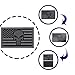 EJG Bundle 2 pieces- Punisher Skull USA Flag Tactical Patch (3 2 Inches) Military Velcro Patch Morale Patch (Gray)