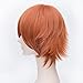 Probeauty Short Spiky Orange mix Brown Cosplay Wigs for Peter Pan