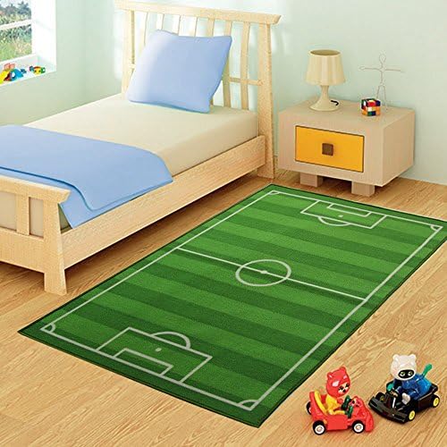 Childrens Large Football Field Play Mat. Size 100cm x 133cm