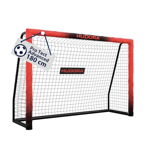 HUDORA Fußballtor Pro Tect 180 Advanced – Outdoor Fußballtor mit Netz und wetterfester Ummantelung für Kinder/Erwachsene – Einfacher Aufbau im Garten