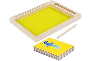 Uonlytech Montessori Sand Tray Drawing Board for Early Learning DIY Letter Formation and Number Writing