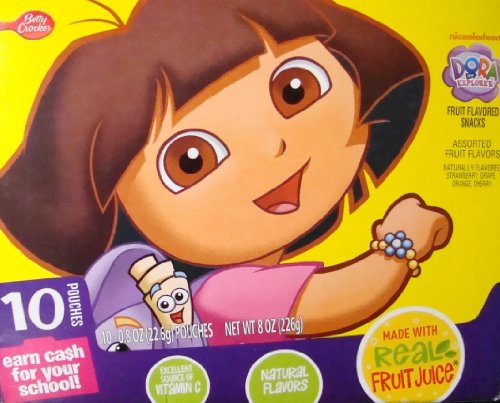 Dora the Explorer Fruit Flavored Snacks (Strawberry Grape Orange Cherry)