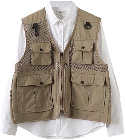 Libetter 釣り カメラマン ベスト メンズ 撮影 作業 夏 フィッシングベスト メッシュ 多ポケット アウトドアベスト 秋 在庫一掃 多機能 渓流