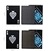 bC BimeTALliC CAble BC0671HSPK Waterproof PVC Poker Playing Cards, 2 Deck of Poker Card with Black Backing in Box Great Gift for Card Players Family Party BBQ Game, Black