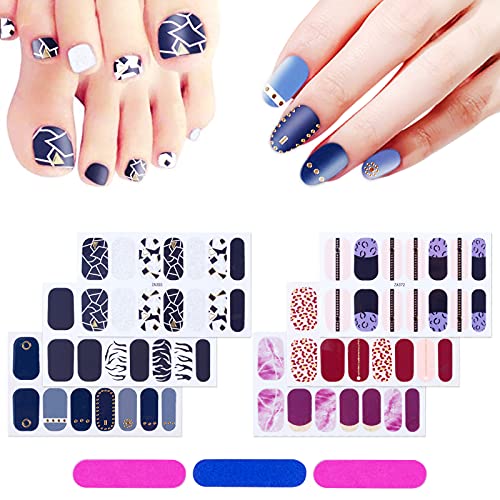 CINEEN Nagelfolien Nagelaufkleber Nagelfolie Selbstklebend art easy Nagellack zum aufkleben 15pcs DIY flash sticker+3pcs Nagelfeile set
