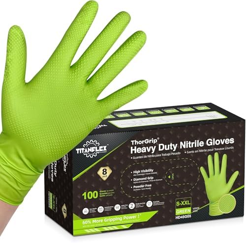 Amazon.com: SAS Safety RAVEN HiViz Neon Green Nitrile Gloves