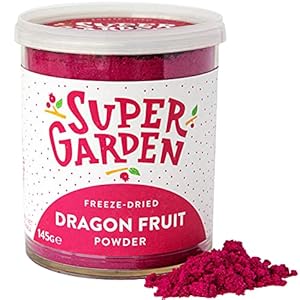 Super Garden gevriesdroogde Drakenfruit (Pink Pitaya) poeder – 100% puur en natuurlijk – Veganistisch – Zonder…