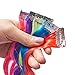 Hairginkgo 24Pcs Clip-on in Hair Extensions Colored Party Highlights Hair Pieces Curly Wavy Multi Colors Hair Streak Synthetic Hairpieces DIY Hair Accessories Extensions for Party Kid Womanthumb 4