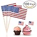 TINKSKY US Flag Picks American Flag Food Toothpicks Party Accessory Party Favors, Pack of 100