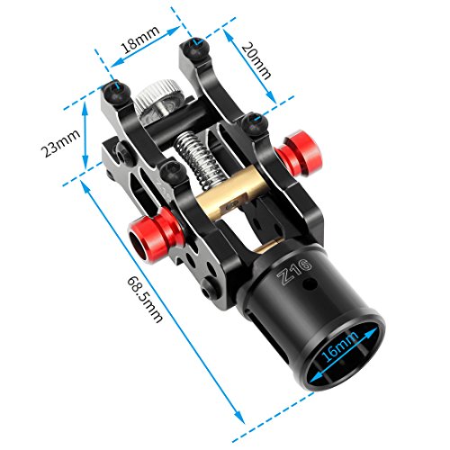QWinOut 16mm/22mm CNC Aluminum Folding Arm Bracket Tube Joint for Dia 16mm/22mm DIY RC Quadcopter Hexacopter Multirotor Drone (16mm-Conventional Version, 1 pcs)