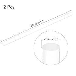 MECCANIXITY 2pcs Acrylic Round Rods 1/2" x