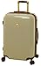 LONDON FOG Cambridge Hardside Expandable Luggage with Spinner Wheels, Olive Houndstooth, Checked-Medium 24-Inch