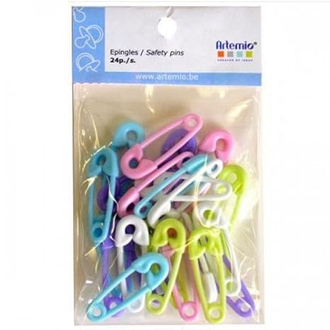 Artemio 11060121 24 Plastic Nappy Pins Amazon In Home Kitchen