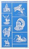 Armour Etch Rub N Etch Stencil Cowboys, 5-Inch by 8-Inch