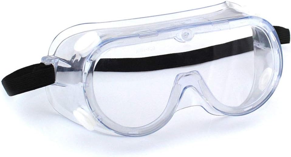 WXF 1621 Protective Glasses, Transparent Impact-Resistant Chemical Splash Goggles, Radiation-Resistant Polycarbonate Laboratory Paint Glasses