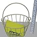 Mini White wire metal oval basket with drop handle, 5.5