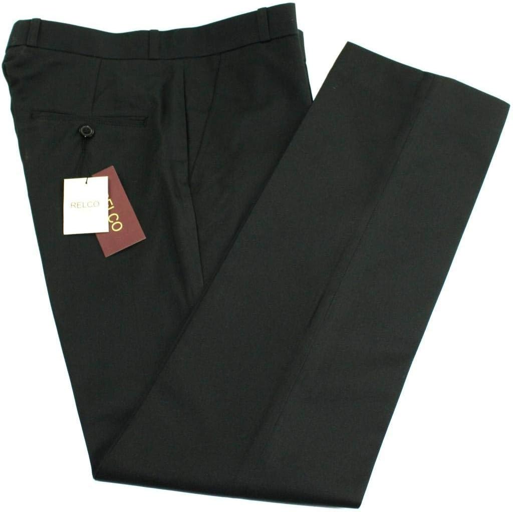 Men's Relco Classic Black Stay Press Trousers