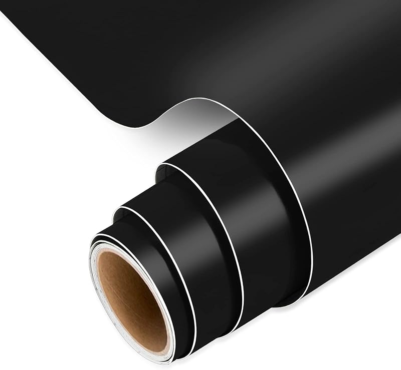 IModeur Matte Black Permanent Vinyl Roll 30.5x152.5 cm Self Adhesive