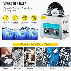 VEVOR Ultrasonic Vinyl Record Cleaner 6L 40kHz