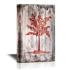 Tree Branch on Wood Background Vintage Style