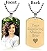 Interway Trading Personalized Custom Photo and Message Necklace Pendant Dog tag (High Polish Yellow- Color Photo)