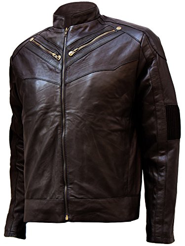 LJS Lightweight Men’s Dark Brown Soft Leather Bomber Jacket