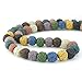 BEADNOVA 10mm Color Lava Beads Natural Crystal Stone Gemstone Round Loose Energy Healing Beads for Jewelry Making (10mm, 32-34pcs, Mix Color)