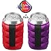 Metric USA Beer Can Cooler Sleeves for Ice Cold Drink, Reversible Double Sided Embossed Design - 2 Pack Collapsible Insulated Soda Bottle Holder Premium Quality Many Color Party Can Covers