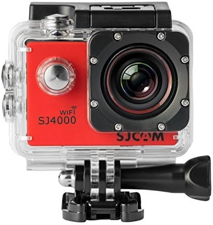 SJCAM Original SJ4000 WiFi Version Full HD 1080P 12MP Diving Bicycle Action Camera 30m Waterproof Car DVR Sports DV with Waterproof Case (RED)