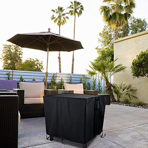 TheElves Square Fire Pit Table Cover, 30x30x25 Inch Waterproof 600D