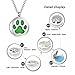 Dog Paw Diffuser Necklace Aromatherapy Essential Oil Locket Jewelry for Women Girls Boys