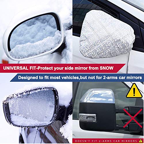 image for Viesyled Universial Car Rear View Mirror Sun Dust Snow Covers,Winter W