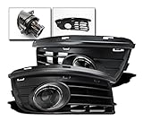 ZMAUTOPARTS 2620 VW Jetta MK5 Driving Clear Projector Fog Light+Grille Cover Black 29