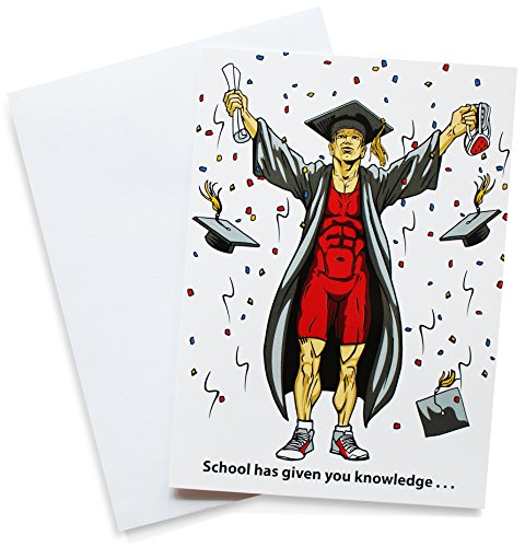 Wrestling Grad Greeting Card & Envelope by Cauliflower Wrestling