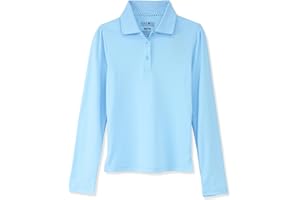 Educated Uniforms Girls 2T-20 Long Sleeve Pique Polo Uniform Shirt