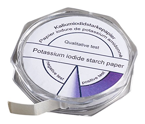 Camlab 1171272 Potassium Iodide Starch Test Paper Reel, 7 mm x 5 m