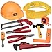 PREXTEX Little Handyman Kids' Toy Tool Belt Set | Kid Construction Toys | Great for Toddler, Boy and Kids Ages 1-3, Includes Hard Hat, Saw, Plier, Screwdriver, Ruler, Hammer, and Tape Measure