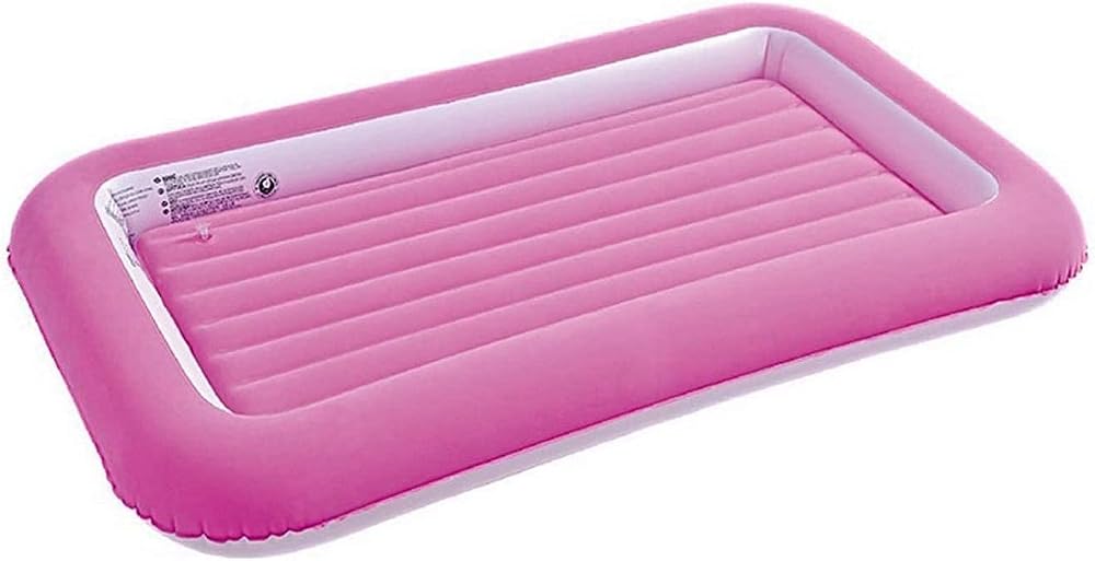 Elex Trendi Kid Airbed with Bumper Pink Blue Junior Camping Bed Electric Pump