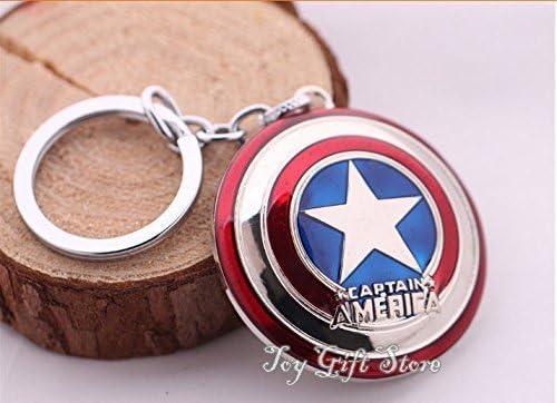 Hyland Authentic Store Super Hero Captain America Shield Metal Keychain Pendant Key Chains