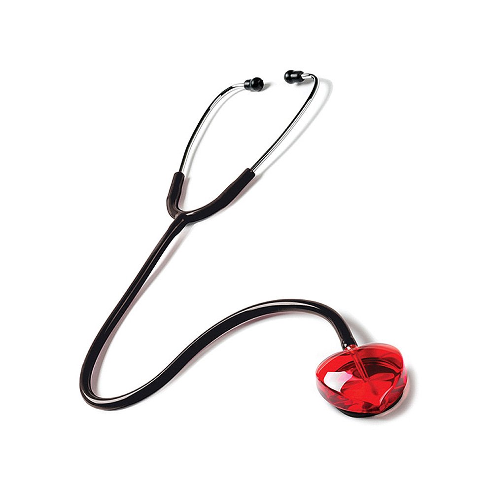 NCD Medical S107-H Red Heart Clear Sound Stethoscope