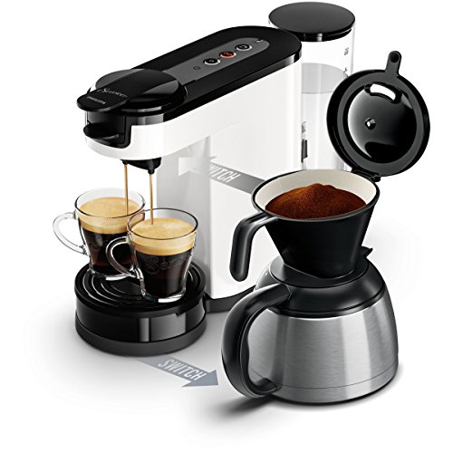 Philips HD7892/01 Senseo Switch Kaffeevollautomat, 2 in 1, Weiß 1 l, Kaffeepads und Filterkaffee – Bild 3