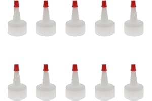 LBTODH 10 PCS Squeeze Bottle Lids 28/410 Red Tip Cap Plastic Bottle Dispensing Caps for Plastic Squeeze Bottle